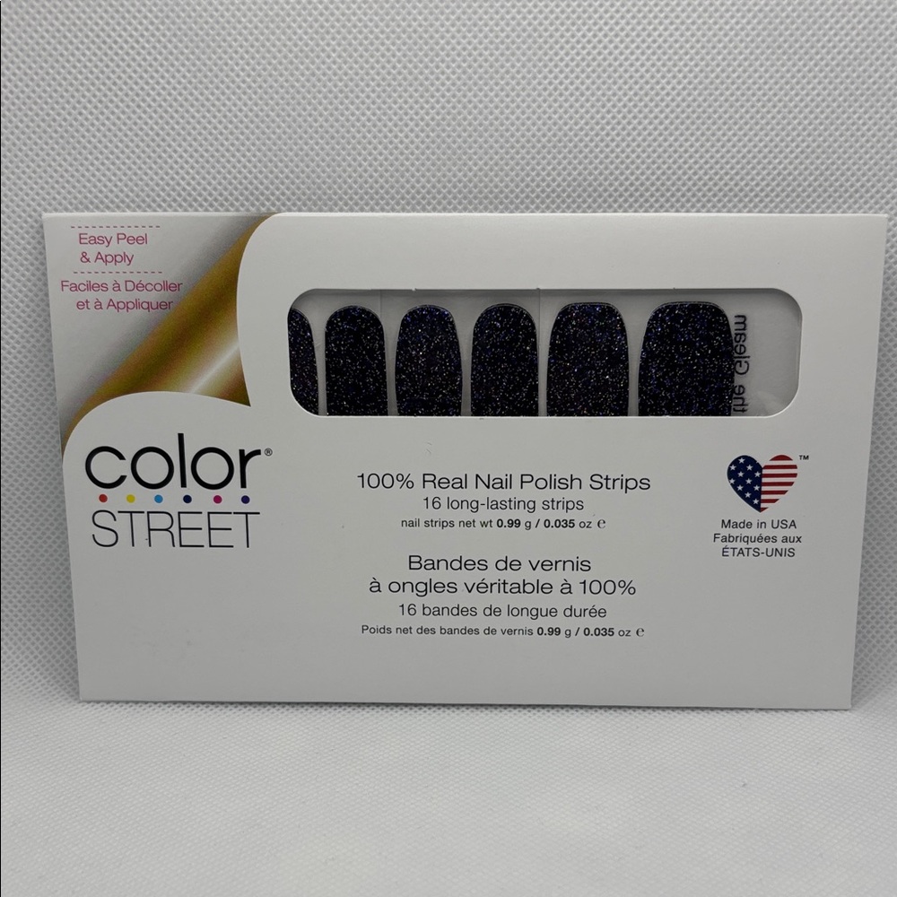 💅 3/$10 - Color Street Midnight Glitter Nail Strips - Living the Gleam
